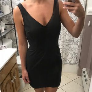 Black casual mini dress
